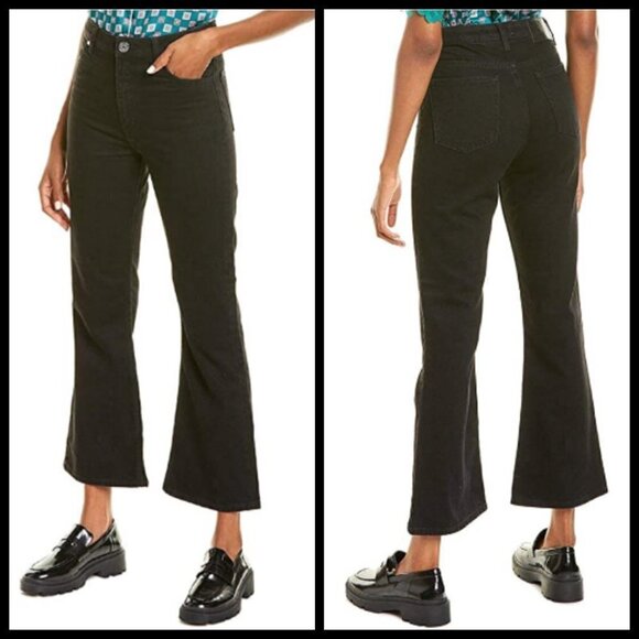 💕SANDRO💕 Rudolphe High Waist Flared Leg Jeans ~ Black 42 EU NWT - Picture 4 of 16